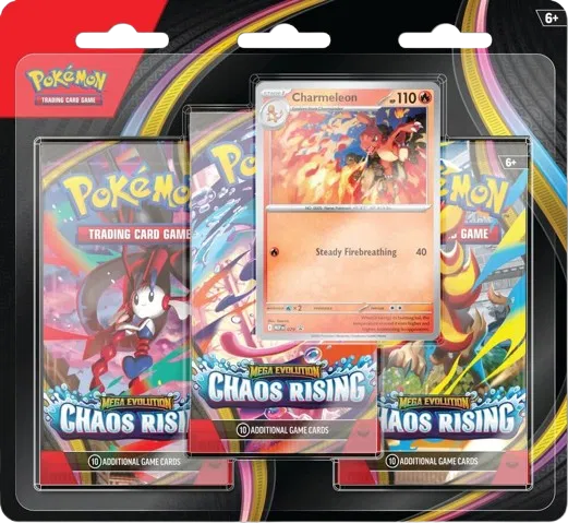 Pokémon TCG: Mega Evolution—Chaos Rising 3 Pack Blister [Charmeleon]